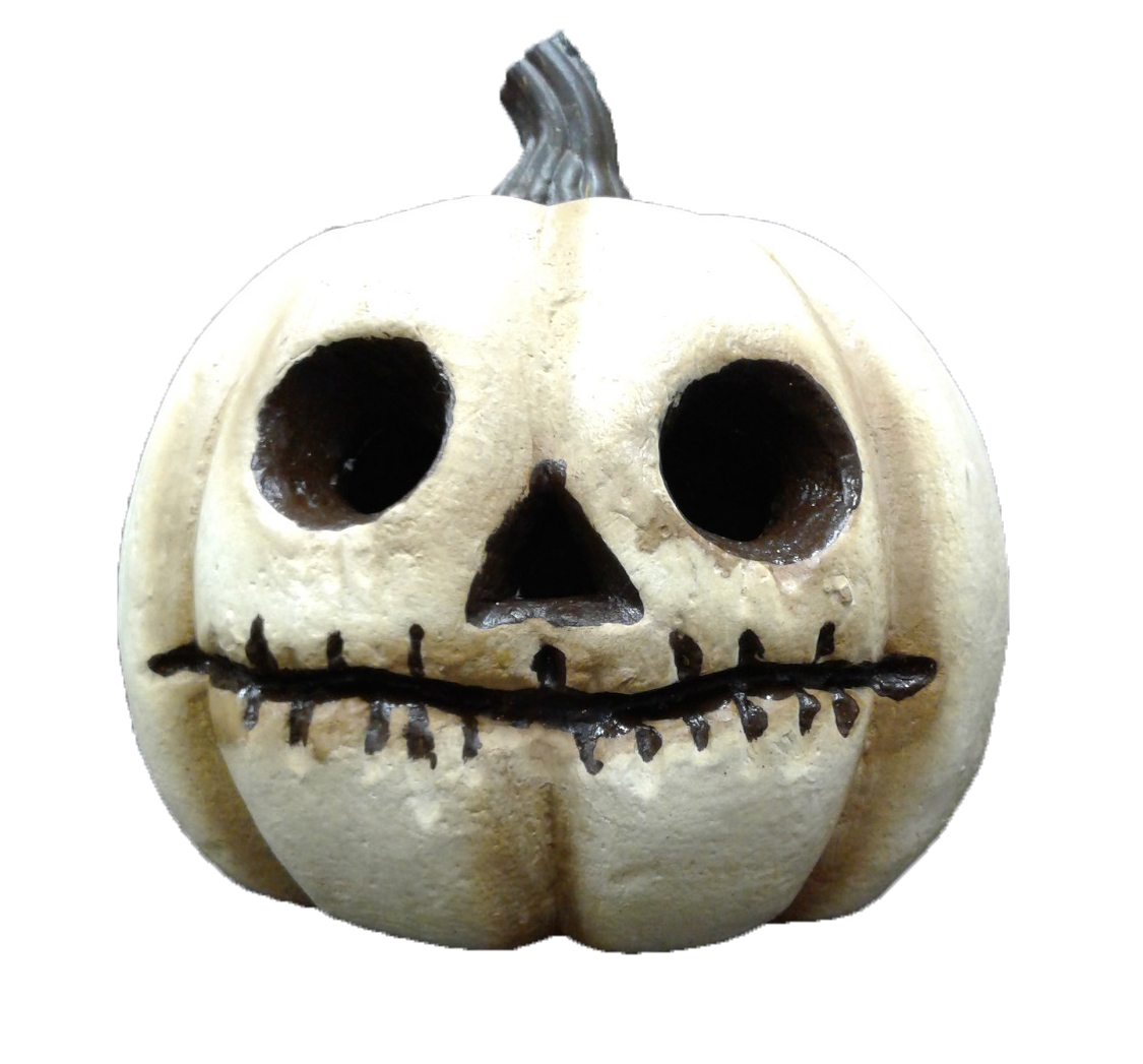 Black and White Gothic Halloween Pumpkin Prop Black and White Gothic Halloween Pumpkin Prop